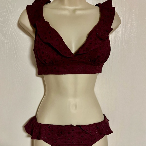 Purple Ruffled Bikini Set - Picture 1 of 4